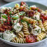 Summer Caprese Style Pasta Basil