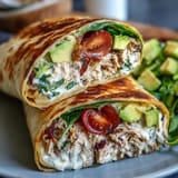 Crispy, cheesy TikTok Tuna Melt Wrap, perfect for a quick, satisfying lunch.