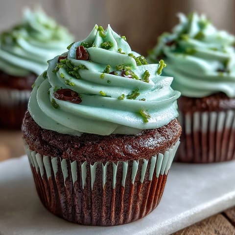 St Patricks Green Velvet Cupcakes