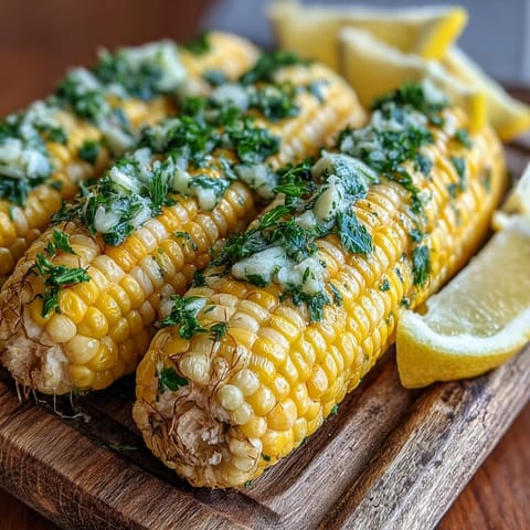 Microwave Corn with Garlic Butter