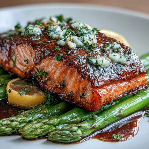 Garlic Butter Salmon Asparagus