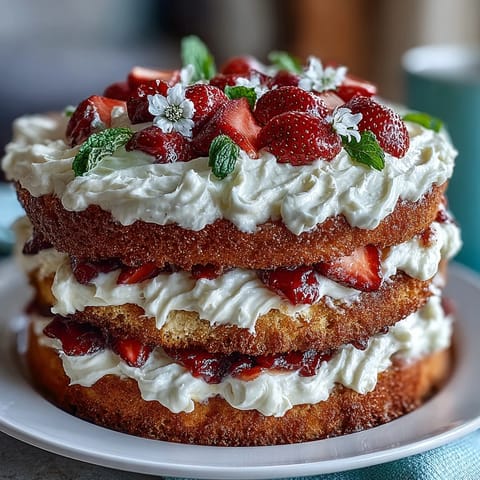 Spring Cakes Strawberries Cream