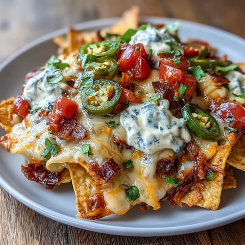 A generous pile of Dollar Store Nachos, showcasing melted cheese and colorful toppings.