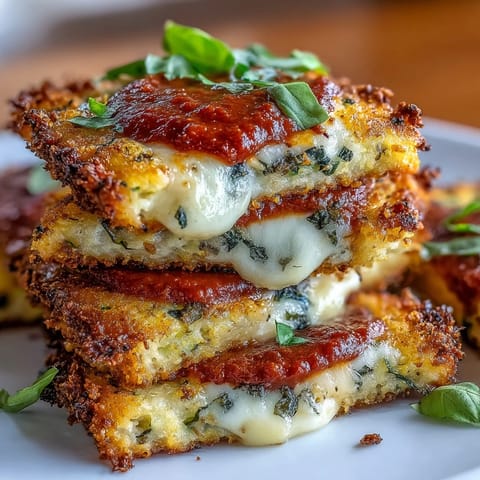 Enjoy these easy, baked Crispy Zucchini Pizza Bites, a perfect kid-friendly appetizer.