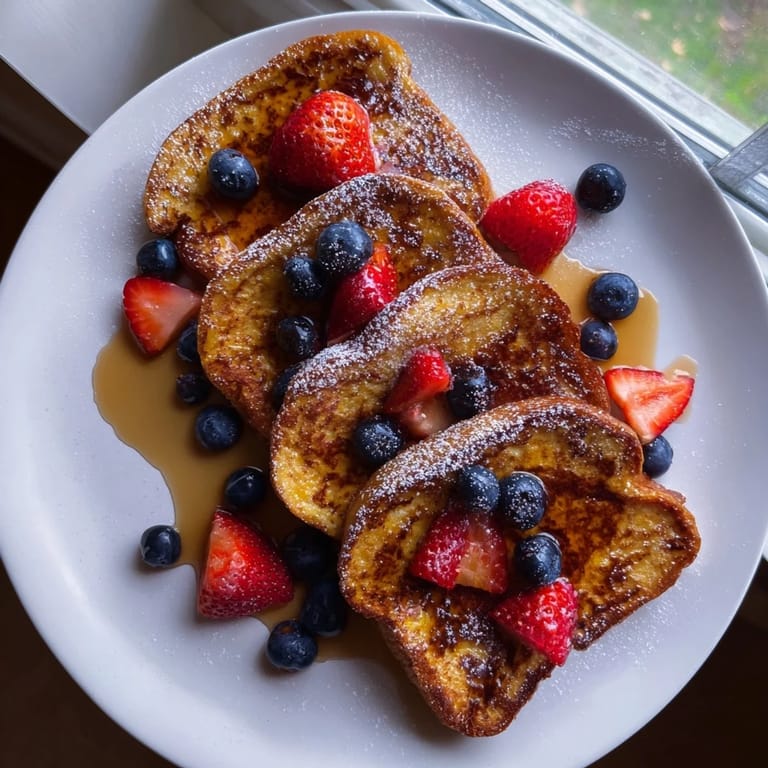 Custardy French toast soaking in an egg and vanilla mixture, ready for the hot buttered skillet this weekend.