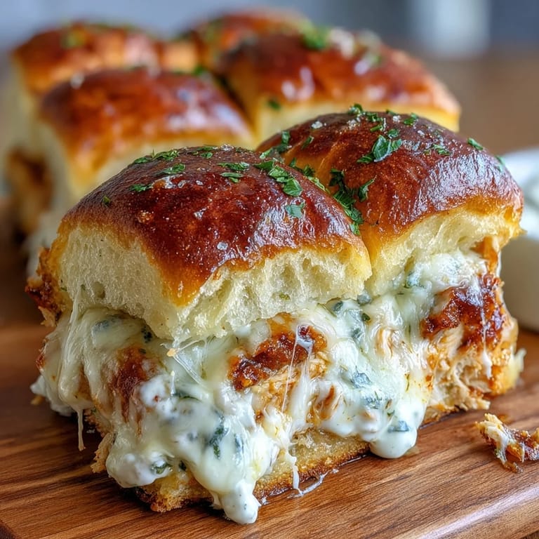 Fresh parsley garnish highlights these golden-brown Pizza Dip Sliders, perfect for a game day appetizer spread.