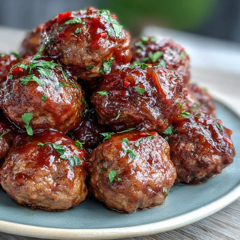 A rustic crock pot filled with tender Easy Sweet and Sour Crock Pot Meatballs, perfect for party appetizers over toothpicks.