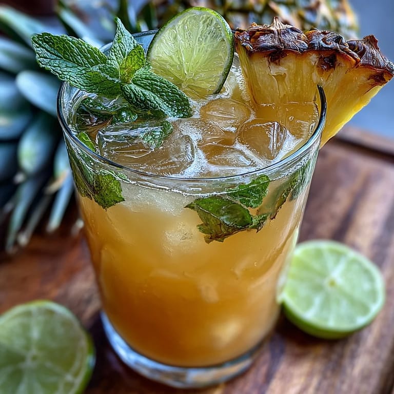 Blended Pineapple Coconut Agua Fresca, a perfect sweet and tangy summer drink.