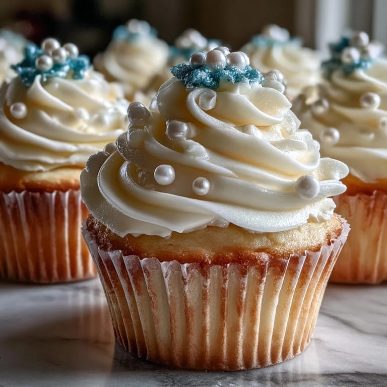 Cancer Birthday Cupcakes feature fluffy vanilla cake topped with elegant pearl fondant accents.