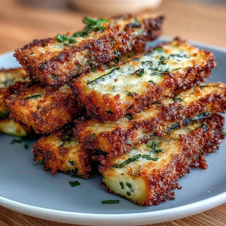 Healthy Parmesan zucchini fries appetizer, ready to be enjoyed hot.