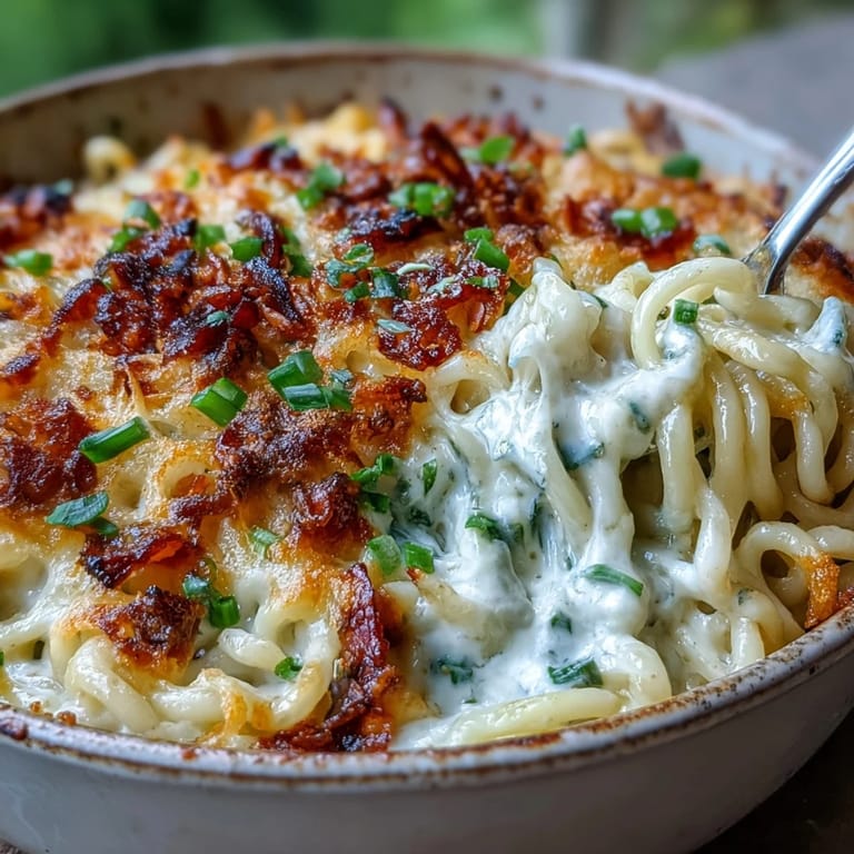 Spicy Carbonara Buldak Ramen Bake, a comforting oven-finished fusion dish.