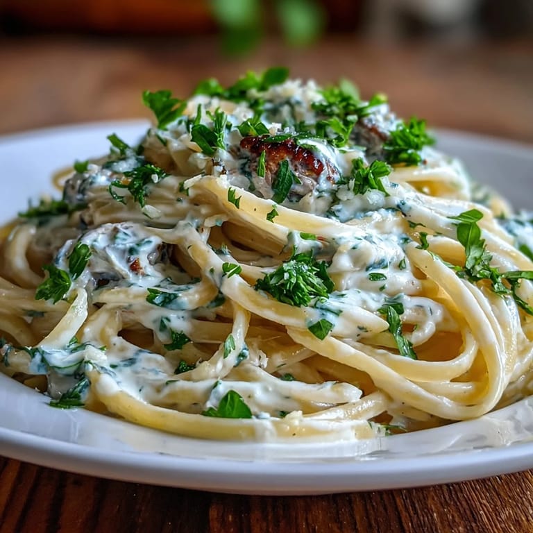 Deliciously rich Creamy Sardine Lemon Pasta, perfect served with a lemon wedge.