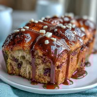 Soft hot cross buns with citrus glaze, studded with dried fruit and spices for a festive Easter treat.