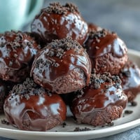 No-Bake Oreo Truffles, chocolate-coated and perfectly round, a decadent dessert delight.