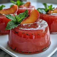 Sparkling Peach Bellini Jello Cups, a fruity, bubbly dessert perfect for parties.